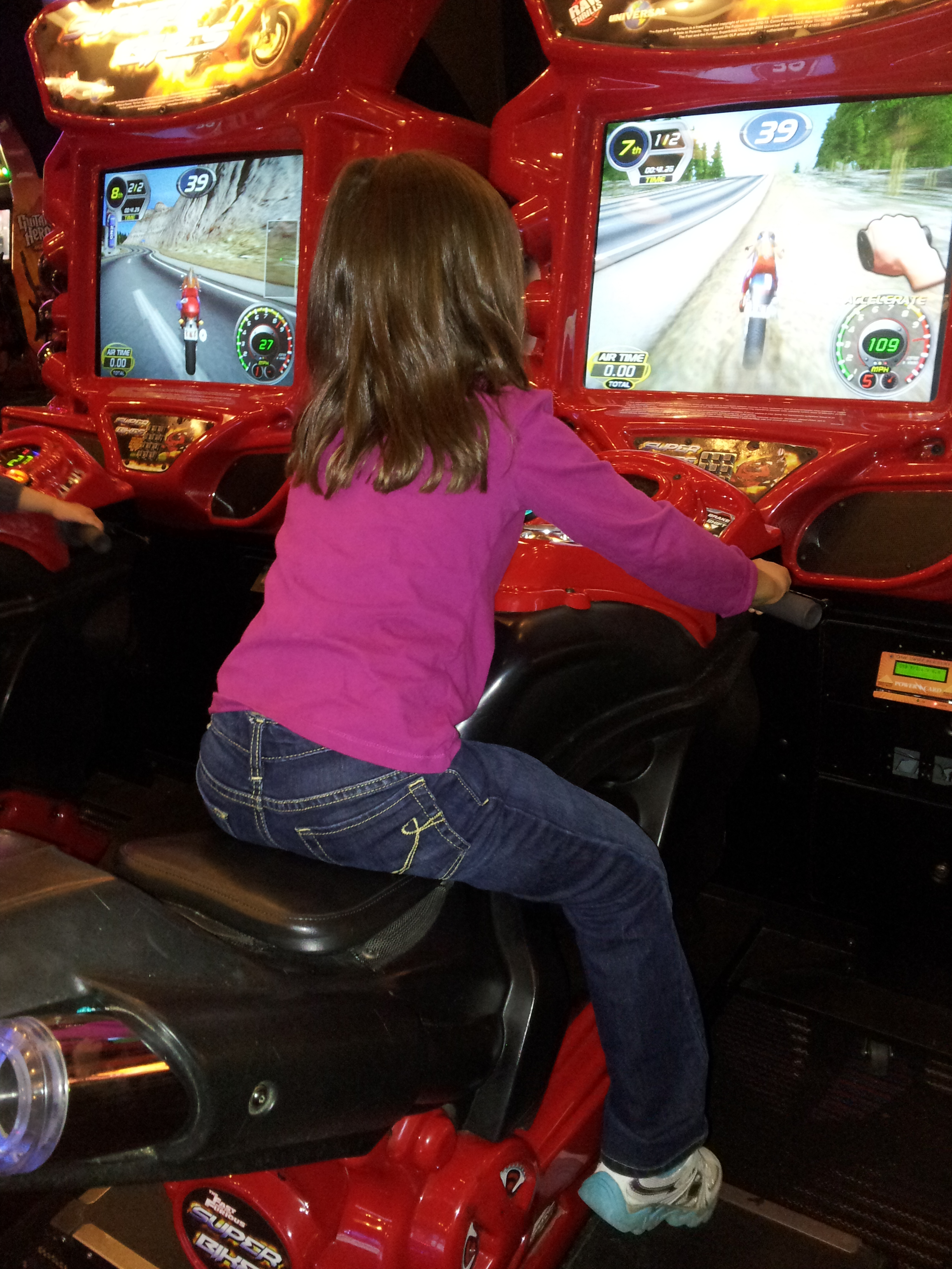 Motorcycle Game at Dave and Busters